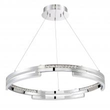  PF8730-CH - SATERN series 50 Watt Black Stainless Integrated LED Ring Pendant