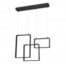  PF93-3LBR-BLK - QUADRON 3-Light Black LED Pendant Bar