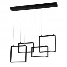  PF93-4LBR-BLK - QUADRON 4-Light Black LED Pendant Bar