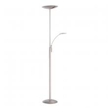  TC4090-SN - SPLITZ 72 in. Satin Nickel LED Torchiere Floor Lamp with Reading Light