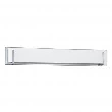  VF2400WH-7L-CH - Aurora 7-Light Chrome Vanity Light with White Glass