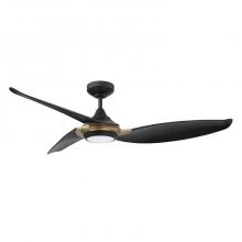  AC22752-BLK/OCB - VIRTUA 52 in. LED Black & Oilcan Brass DC motor Ceiling Fan