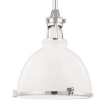  4610-WPN - 1-Light Massena Pendant in White Polished Nickel