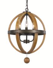  70600 - 3 Light Weathered Bronze Pendant