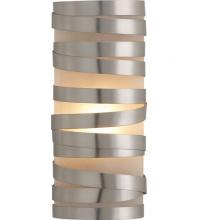  CL2016BS-FG - Primitive Sconce in Brushed Steel with Frosted Glass