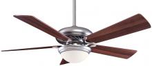  F569-BS/DW-1 - One Light Brushed Steel/Dark Walnut Ceiling Fan 