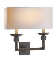  S2108NI-NP - Studio Kassel Double Sconce in Natural Iron with Natural Paper Shade