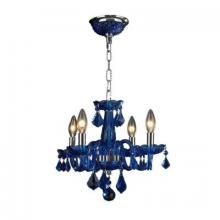  W83100C16-SP-1 - 4-Light Saphire Blue Mini Chandelier