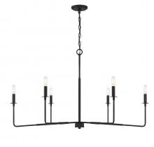  1-2221-6-89 - Salerno 6-Light Chandelier in 
Matte Black