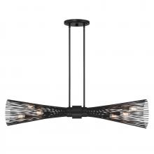  1-9601-6-89 - Longfellow 6-Light Linear Chandelier in Matte Black