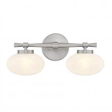  8-1050-2-SN - Barrow 2-Light Bathroom Vanity Light in Satin Nickel