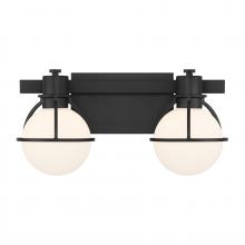  8-1060-2-BK - Pierce 2-Light Bathroom Vanity Light in Matte Black