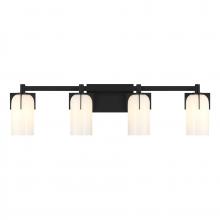  8-4128-4-BK - Caldwell 4-Light Bathroom Vanity Light in Matte Black