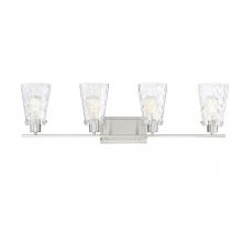  8-4508-4-SN - Vaughan 4-Light Bathroom Vanity Light in Satin Nickel