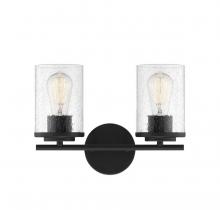  8-8020-2-BK - Marshall 2-Light Bathroom Vanity Light in 
Matte Black