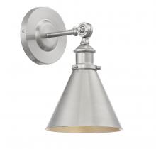  9-0901-1-SN - Glenn 1-Light Adjustable Wall Sconce in Satin Nickel