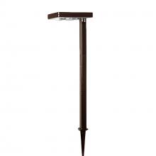  117i90480 - Contemporary Square Solar Path Light With 3 Ground Stake Mounting Options