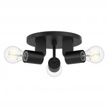  SF607003MB - Claire 10-in Matte Black 3 Lights Semi Flush Mount