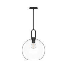  PD601710MBCL - Soji 10-in Clear Glass/Matte Black 1 Light Pendant