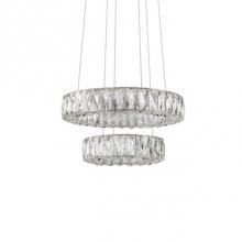  CH7818 (3000K) - Two Tiered Led Chandelier With 2 Different Sized Rings Which Can Be Styled In A Variety Of