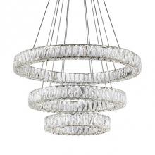  CH7874 (3000k) - Three Tiered Led Chandelier With 3 Different Sized Rings Which Can Be Styled In A Variety Of