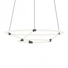  CH95942-BK - A Dramatic Centre Piece  That Draws The Eye, The Chicago Loop Is A Tiered Pendant Featuring Two