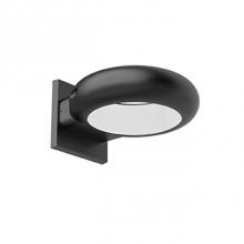  EW64708-BK - Architectural Exterior Wall Sconce, Die-Cast Aluminum Ring Shaped Body With Concealed Led, Glossy