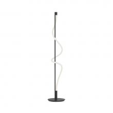  FL95360-BK - The Cursive Fixture Features An Elegant Acrylic Form Dancing Around A Center Rod, Supported By A