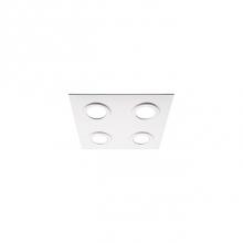  FM4415-WH/WH - Low Profile Flush Mount Wall Or Ceiling Mounted Lighting Fixture With Four 1200 Lumen Led Sources