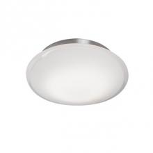  FM7508-BN - Circular, Domed White Opal Glass Encased In ClearGlass With Electroplated, Formed Steel