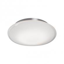  FM7512-BN - Classy Retro Led Flush Mount With Segmental Shaped Glass. The Glass Is Uniquely Designed With