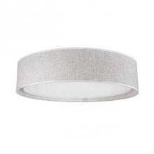  FM7916-BG - Round Led Flush Mount With A Refined Hand Tailored Textured Fabric Shade Available In Beige,