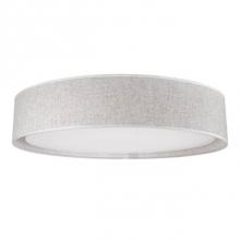  FM7920-BG - Round Led Flush Mount With A Refined Hand Tailored Textured Fabric Shade Available In Beige,