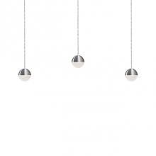  LP10503-BN - Linear Downward Light Led Multi-Pendant With Three Stratum Sphere Shaped Cast Aluminum And