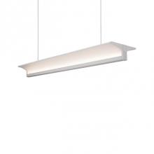  LP12945-WH - Led Linear Pendant With Up Light And T Shaped Design With Metal Details Available In White