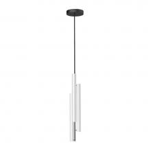  MP70308-BK - A Single Frosted Glass Cylinder Emits 360° Of Light, Held Aloft By An Aluminum Die-Cast