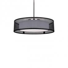  PD11415-BK - The Black Or White Organza Shade That Covers The Concealed Aluminum And Steel Chassis Gives Depth