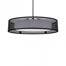  PD11420-BK - The Black Or White Organza Shade That Covers The Concealed Aluminum And Steel Chassis Gives Depth