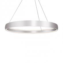  PD22753-BS - Aircraft Cable Suspended Circular Pendant With Circular Canopy. Soft Up/Down Light Is Emitted