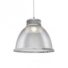  PD2913-CH - Single Led Pendant With Dome Shaped Opaque Acrylic Shade. The Shade Has A Decorative Industrial