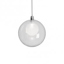  PD3106 - Refined Single Led Pendant With Round Clear Outer Glass And Frosted Inner Glass Set Together As