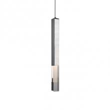  PD53305-CH - Crystal Clear Glass Is Molded Into A Honeycomb Shape And Is Coolly Suspended By A Metal Cord That