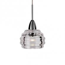  PD54504-CH - Classic But Modern Led Single Downward Pendant, With Polished Chrome Metal Details And Elegant