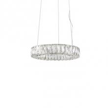  PD7818 (3000k) - Single Ring Led Pendant, With Exquisite Diamond Cut Clear Crystals Which Reflects The Light