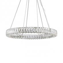  PD7832 (3000k) - Single Ring Led Pendant, With Exquisite Diamond Cut Clear Crystals Which Reflects The Light