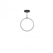  PD82524-BK - Aluminum Ring With Circular Ceiling Mount. Circular Profile. Flexible Silicon-Rubber Diffuser.