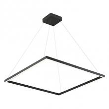  PD85132-BK - A Suspended Rectilinear Frame Emits Soft Luminance Downward From The Continuous Perimeter Opal