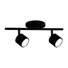  TR10015-BK - Modern Led Fixed Track Fixture With Five Die Cast Aluminum Heads And Frosted Glass Diffusers.