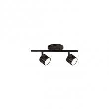  TR10015-BZ - Modern Led Fixed Track Fixture With Two Die Cast Aluminum Heads And Frosted Glass Diffusers. Each