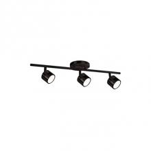  TR10022-BZ - Modern Led Fixed Track Fixture With Three Die Cast Aluminum Heads And Frosted Glass Diffusers.